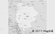 Silver Style 3D Map of Xinyang