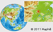 Physical Location Map of Xinyang