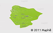 Physical Panoramic Map of Xinyang, cropped outside