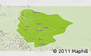 Physical Panoramic Map of Xinyang, lighten