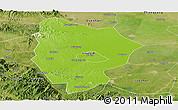 Physical Panoramic Map of Xinyang, satellite outside
