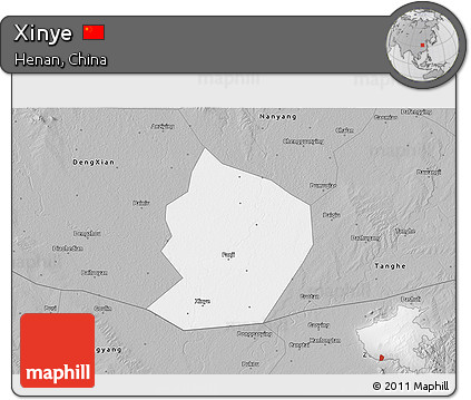 Gray 3D Map of Xinye