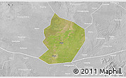 Satellite 3D Map of Xinye, lighten, desaturated