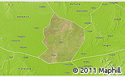 Satellite 3D Map of Xinye, physical outside