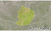 Satellite 3D Map of Xinye, semi-desaturated