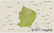 Satellite 3D Map of Xinye, shaded relief outside