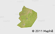 Satellite 3D Map of Xinye, single color outside