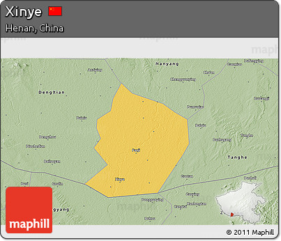 Savanna Style 3D Map of Xinye