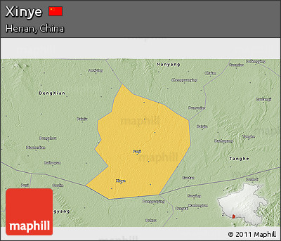 Savanna Style 3D Map of Xinye