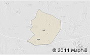 Shaded Relief 3D Map of Xinye, lighten, desaturated