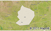 Shaded Relief 3D Map of Xinye, satellite outside