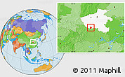 Political Location Map of Xinye, highlighted parent region