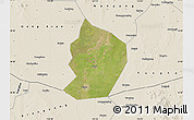Satellite Map of Xinye, shaded relief outside