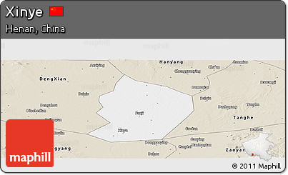 Classic Style Panoramic Map of Xinye