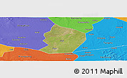 Satellite Panoramic Map of Xinye, political outside