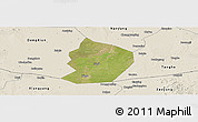 Satellite Panoramic Map of Xinye, shaded relief outside
