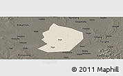Shaded Relief Panoramic Map of Xinye, darken