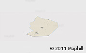 Shaded Relief Panoramic Map of Xinye, single color outside