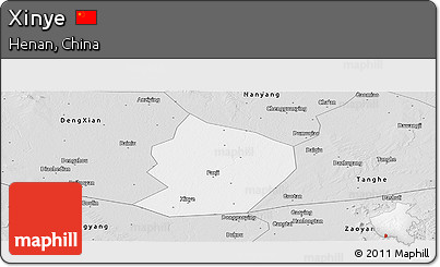 Silver Style Panoramic Map of Xinye