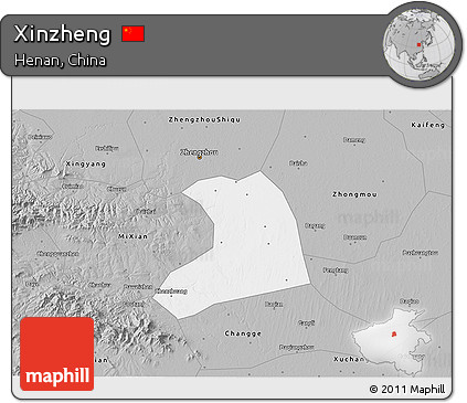 Gray 3D Map of Xinzheng