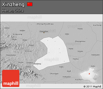Gray 3D Map of Xinzheng