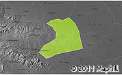 Physical 3D Map of Xinzheng, darken, desaturated