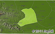 Physical 3D Map of Xinzheng, darken