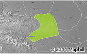 Physical 3D Map of Xinzheng, desaturated