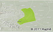 Physical 3D Map of Xinzheng, lighten, semi-desaturated
