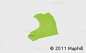 Physical 3D Map of Xinzheng, single color outside