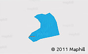 Political 3D Map of Xinzheng, cropped outside
