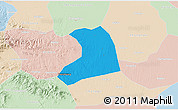 Political 3D Map of Xinzheng, lighten