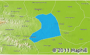 Political 3D Map of Xinzheng, physical outside