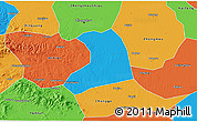 Political 3D Map of Xinzheng