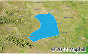 Political 3D Map of Xinzheng, satellite outside