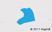 Political 3D Map of Xinzheng, single color outside