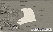 Shaded Relief 3D Map of Xinzheng, darken