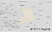 Shaded Relief 3D Map of Xinzheng, desaturated