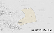 Shaded Relief 3D Map of Xinzheng, lighten, desaturated