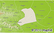 Shaded Relief 3D Map of Xinzheng, physical outside