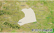 Shaded Relief 3D Map of Xinzheng, satellite outside