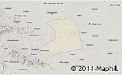 Shaded Relief 3D Map of Xinzheng, semi-desaturated