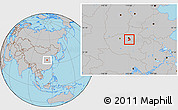 Gray Location Map of Xinzheng