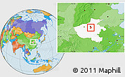 Political Location Map of Xinzheng, highlighted parent region