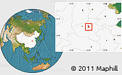 Satellite Location Map of Xinzheng, highlighted country