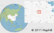 Savanna Style Location Map of Xinzheng, highlighted country