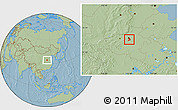 Savanna Style Location Map of Xinzheng, hill shading