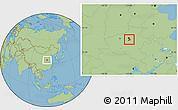 Savanna Style Location Map of Xinzheng