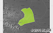 Physical Map of Xinzheng, darken, desaturated