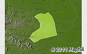 Physical Map of Xinzheng, darken